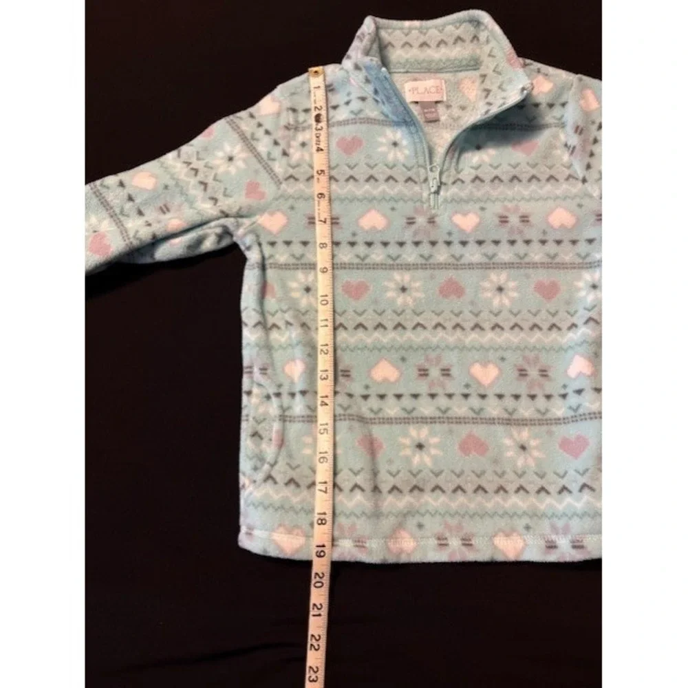Childrens Place girls fleece pullover, 1/4 zip size 7/8, EUC